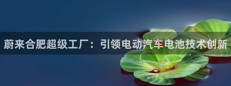 优发娱乐pc版官网：蔚来合肥超级工厂：引领电动汽车电池技术创新